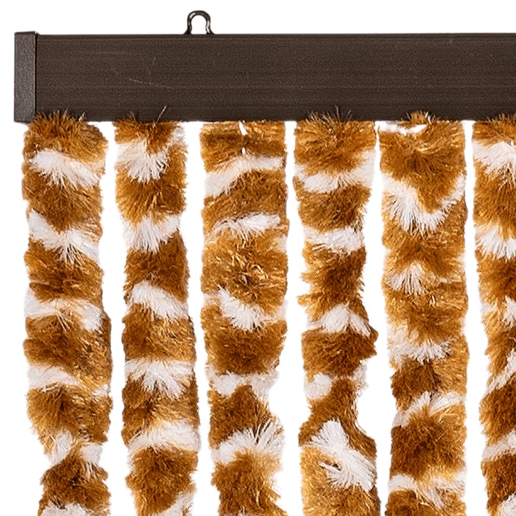Insect Curtain Ochre and White 90x220 cm Chenille