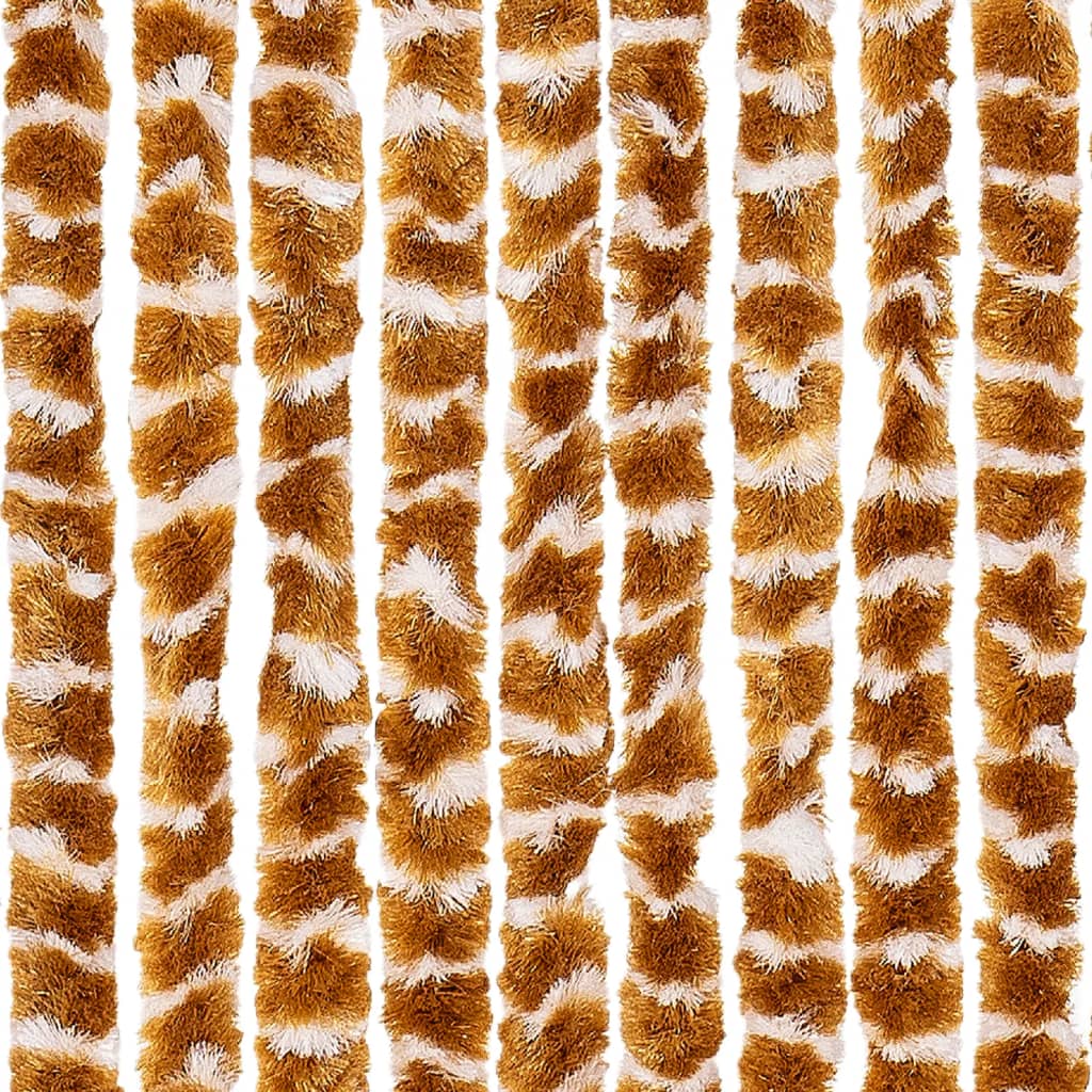 Insect Curtain Ochre and White 90x220 cm Chenille