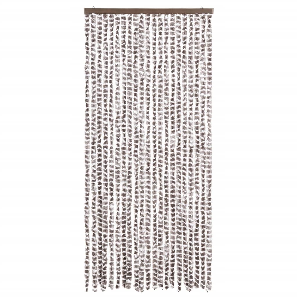 Insect Curtain Taupe and White 90x220 cm Chenille
