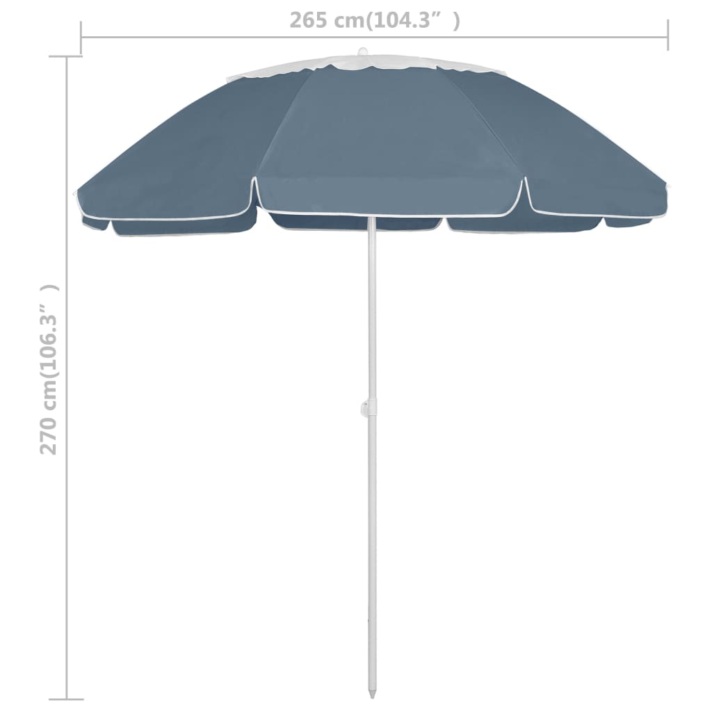 Beach Parasol Blue 300 cm