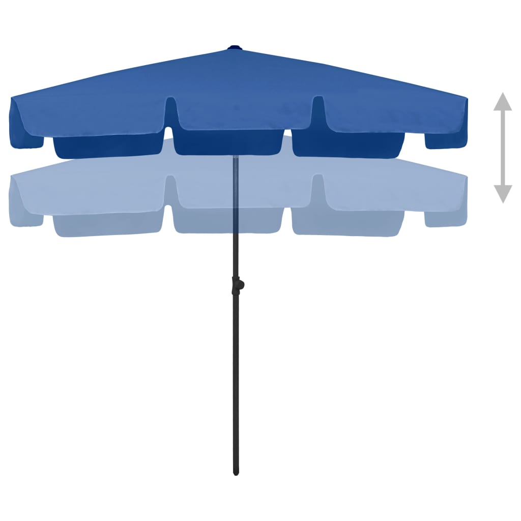 Beach Parasol Azure Blue 200x125 cm