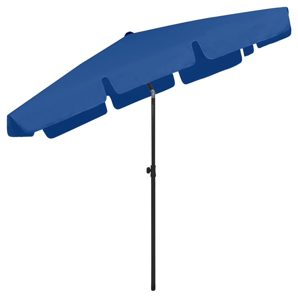 Beach Parasol Azure Blue 200x125 cm