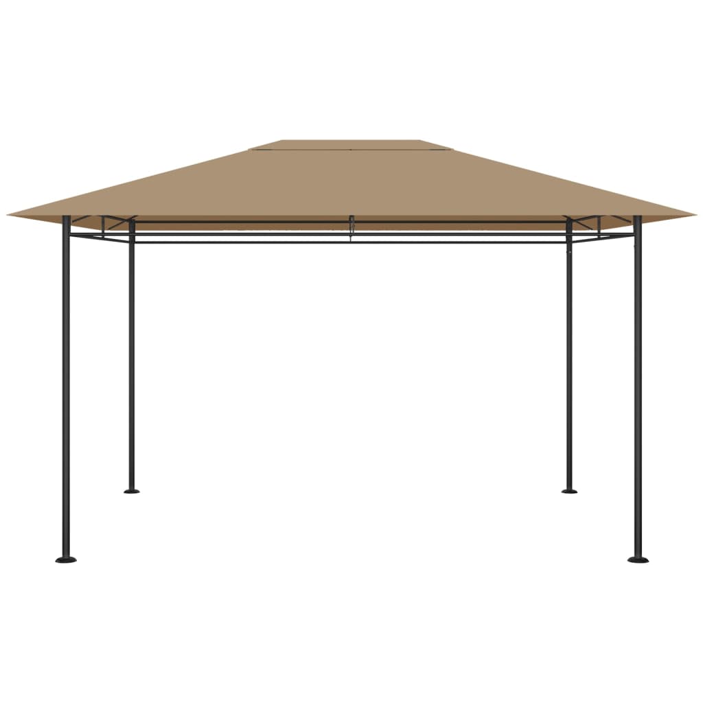 Gazebo 384x281x270 cm Taupe 180 g/m²