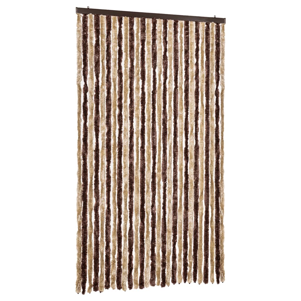 Insect Curtain Beige and Light Brown 118x220 cm Chenille