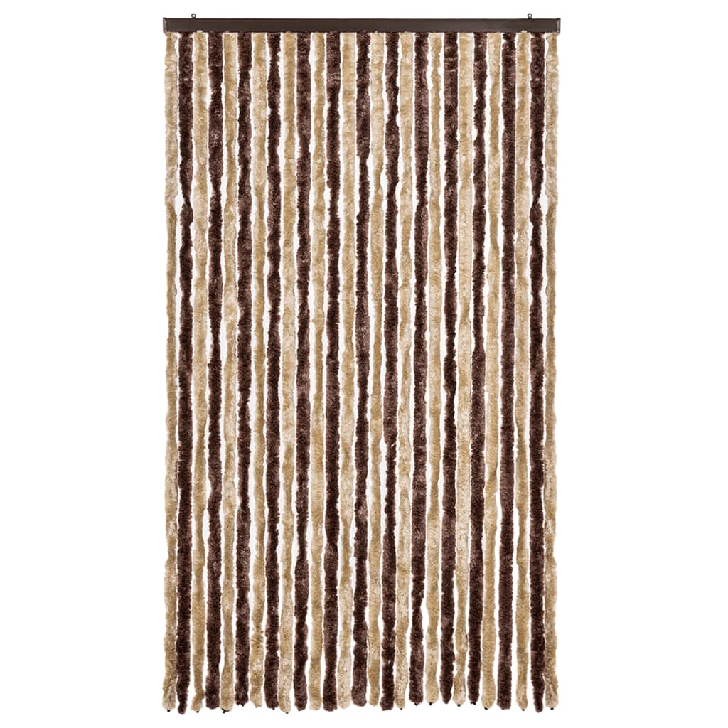 Insect Curtain Beige and Light Brown 118x220 cm Chenille