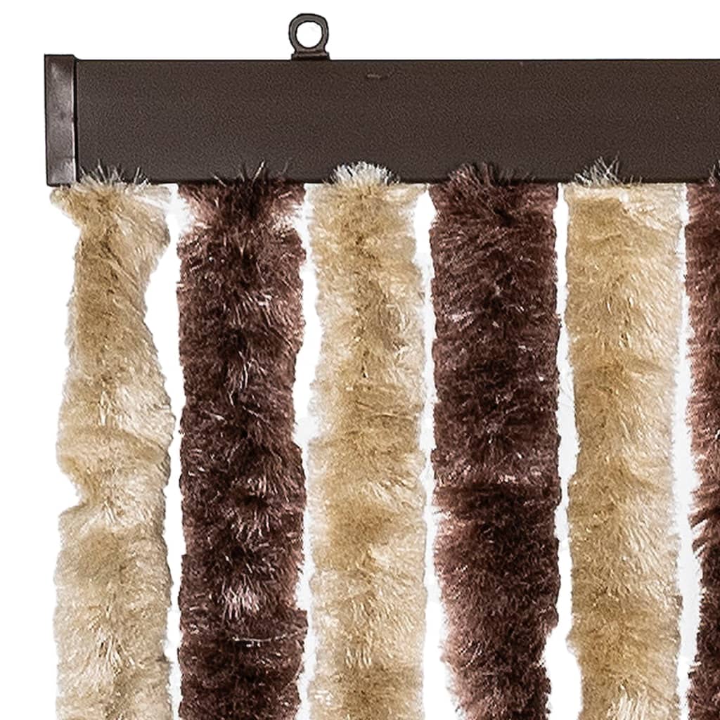 Insect Curtain Beige and Light Brown 118x220 cm Chenille
