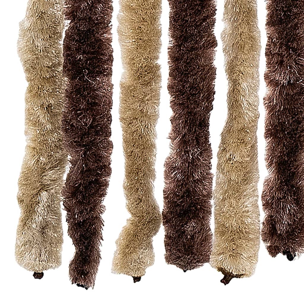 Insect Curtain Beige and Light Brown 118x220 cm Chenille