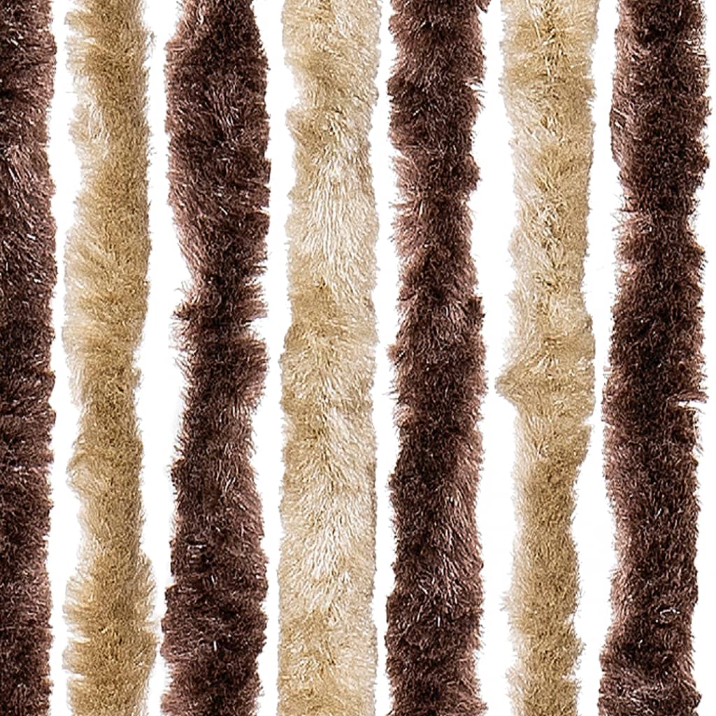 Insect Curtain Beige and Light Brown 118x220 cm Chenille