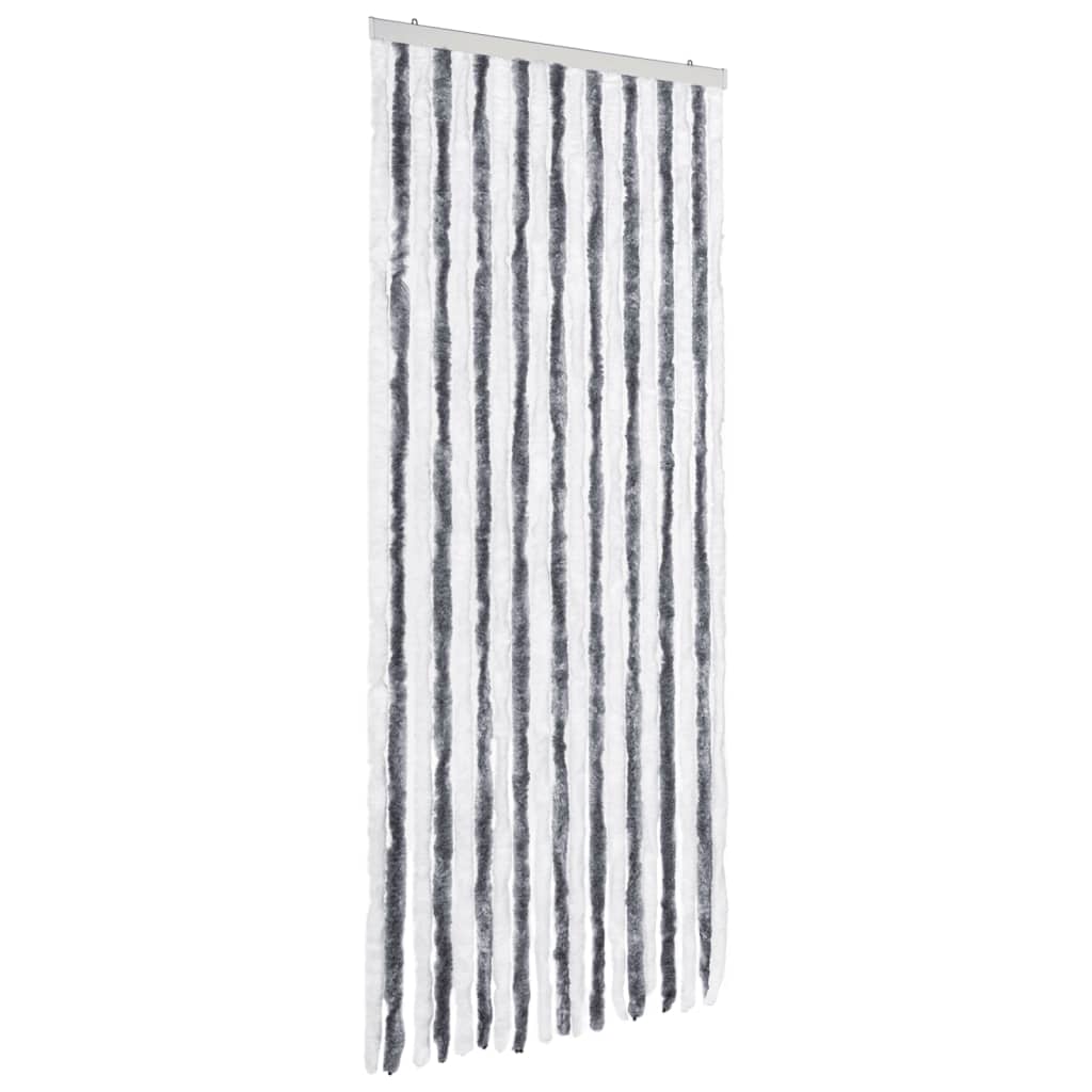 Insect Curtain Grey and White 56x200 cm Chenille