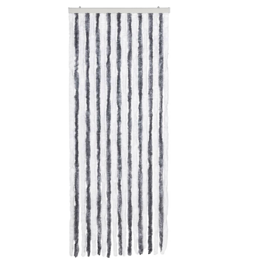 Insect Curtain Grey and White 56x200 cm Chenille