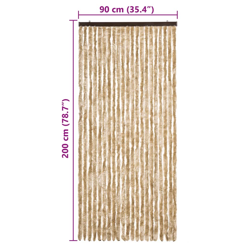 Insect Curtain Beige 90x200 cm Chenille