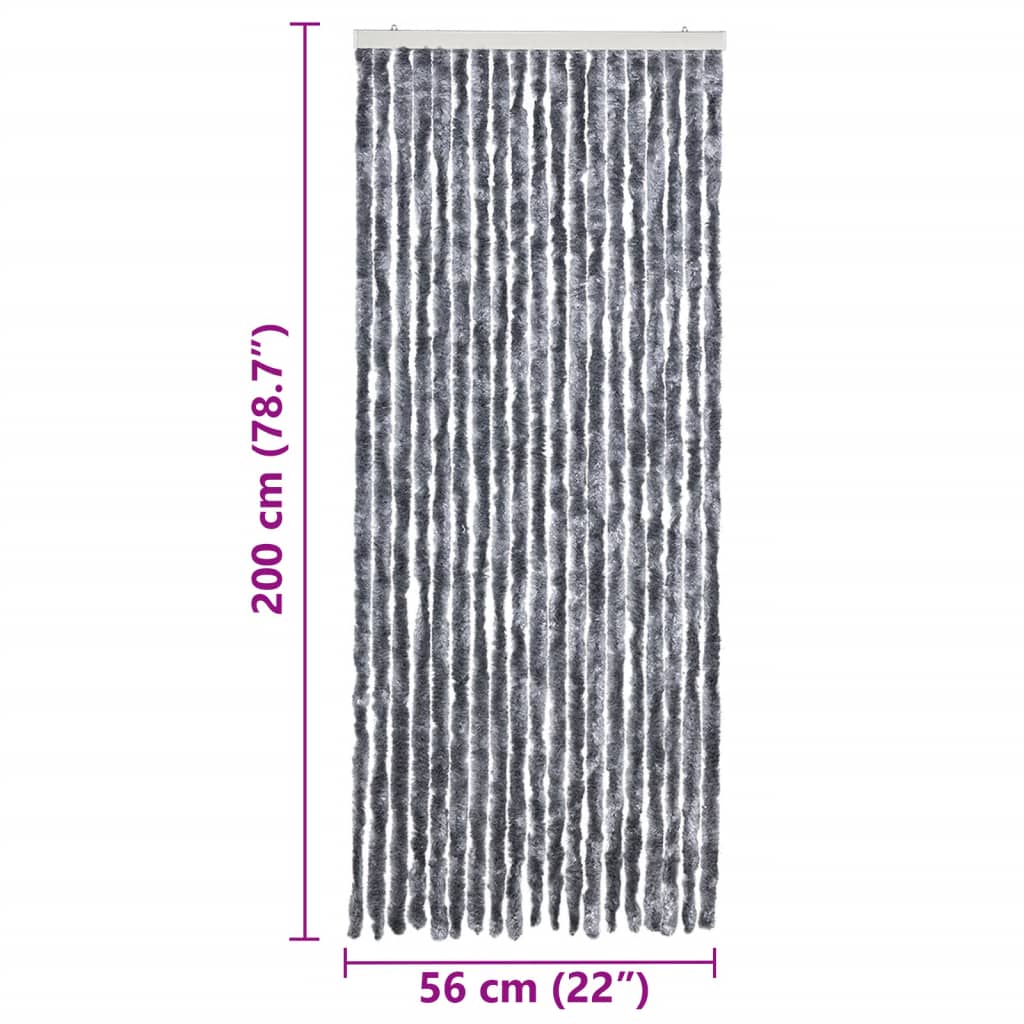 Insect Curtain Silver 56x200 cm Chenille