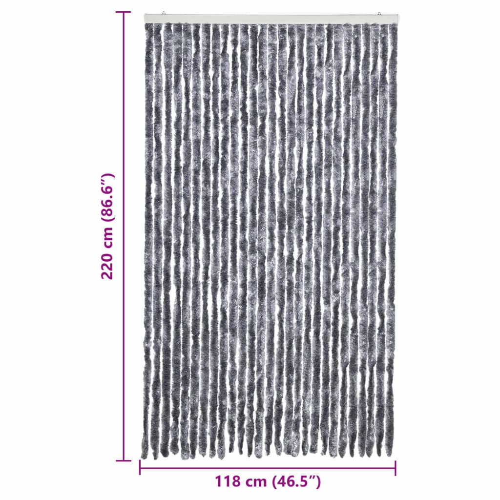 Insect Curtain Silver 118x220 cm Chenille