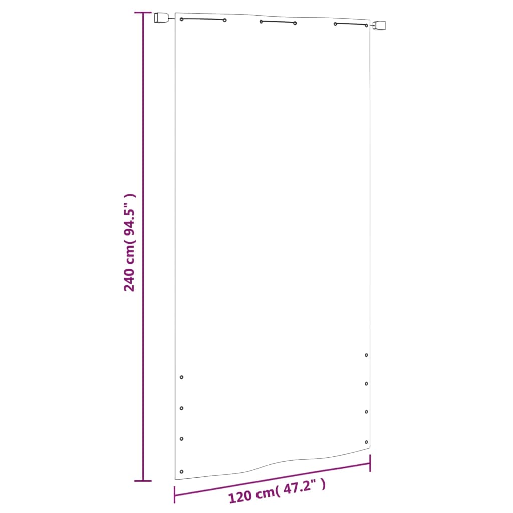 Balcony Screen Light Green 120x240 cm Oxford Fabric
