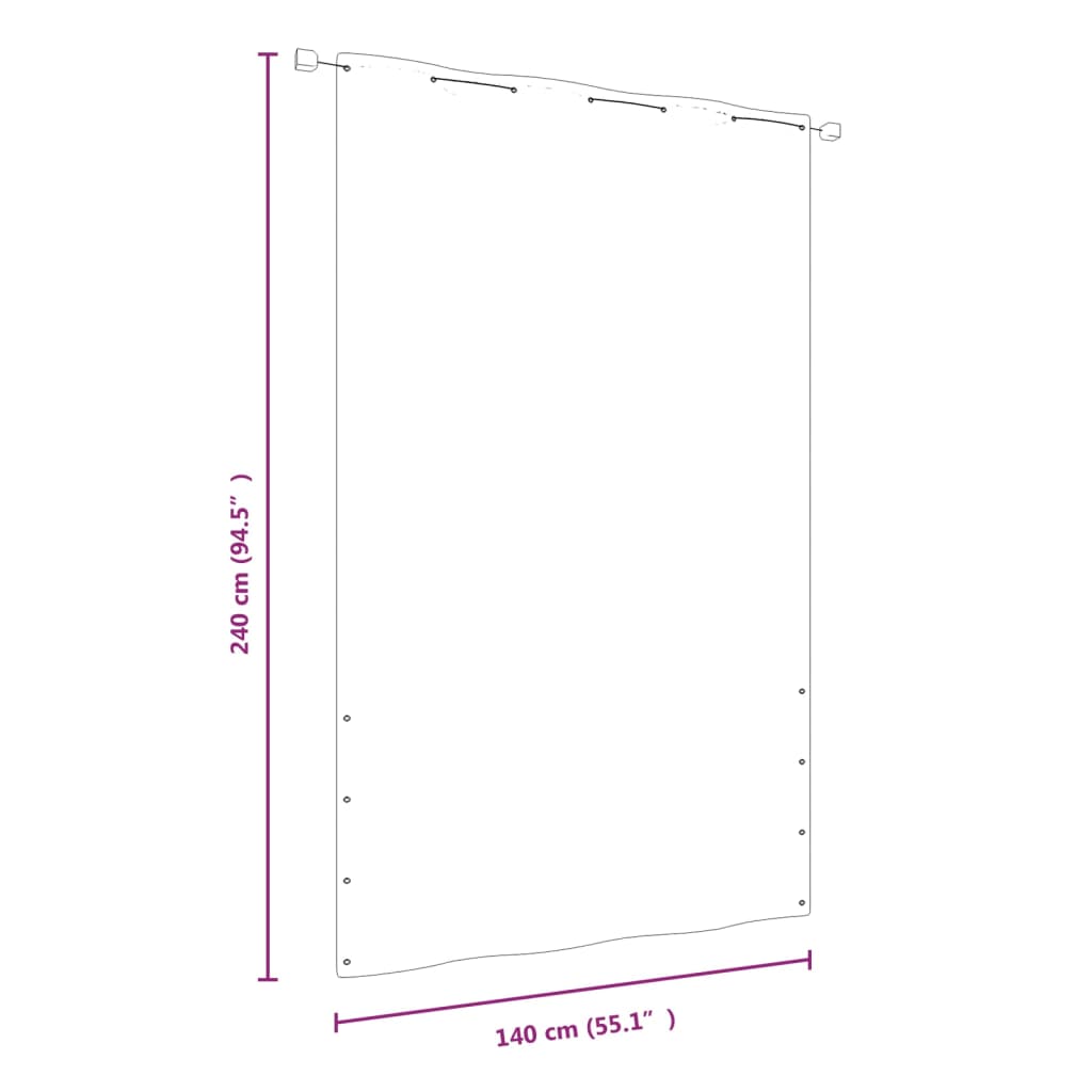 Balcony Screen Black 140x240 cm Oxford Fabric