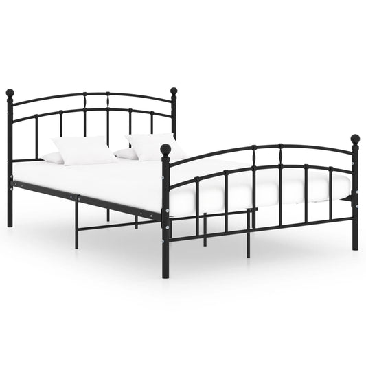 Bed Frame without Mattress Black Metal 200x200 cm