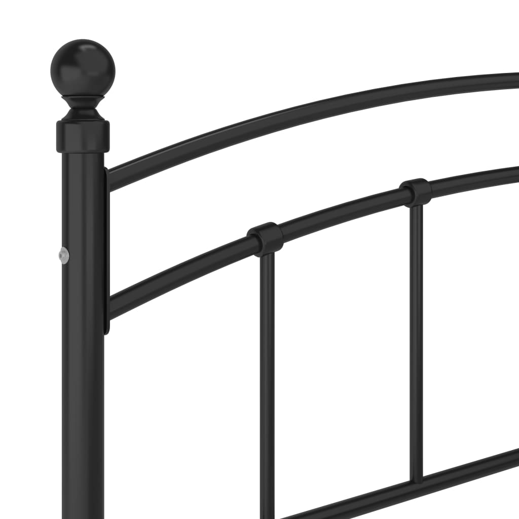 Bed Frame without Mattress Black Metal 200x200 cm