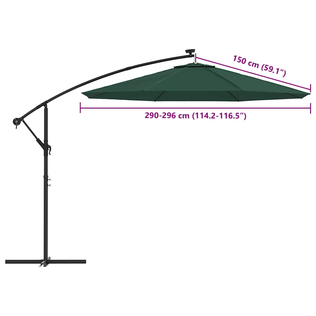 Replacement Fabric for Cantilever Umbrella Green 300 cm