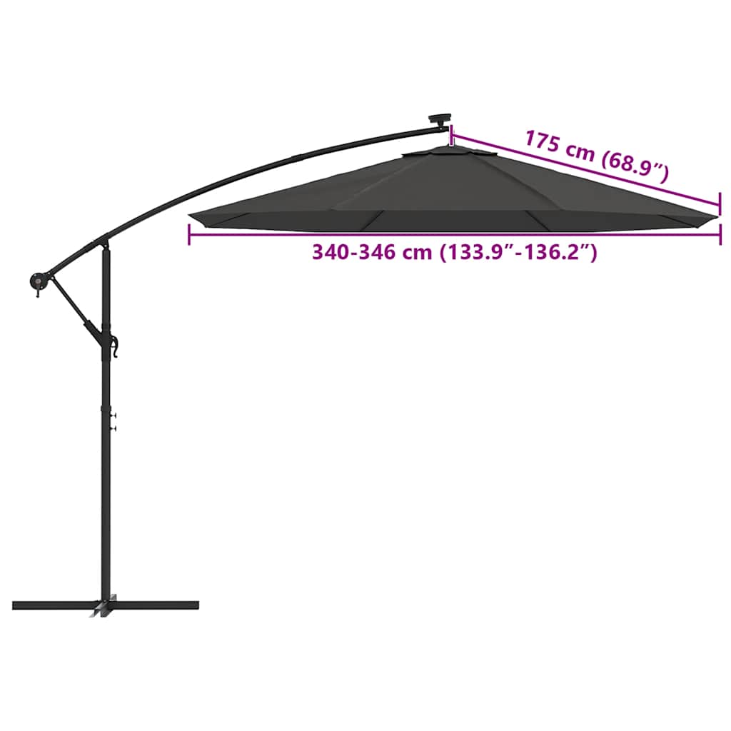 Replacement Fabric for Cantilever Umbrella Anthracite 350 cm