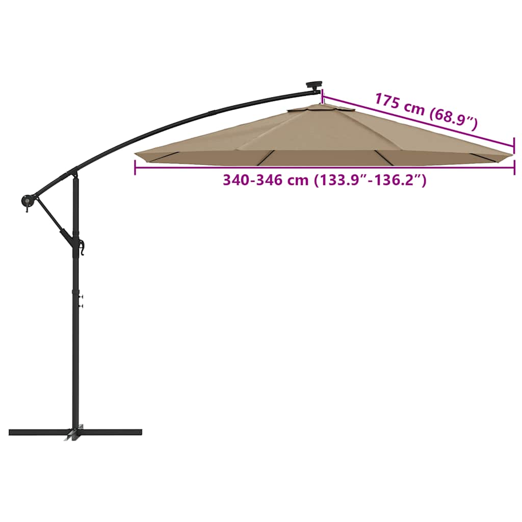 Replacement Fabric for Cantilever Umbrella Taupe 350 cm
