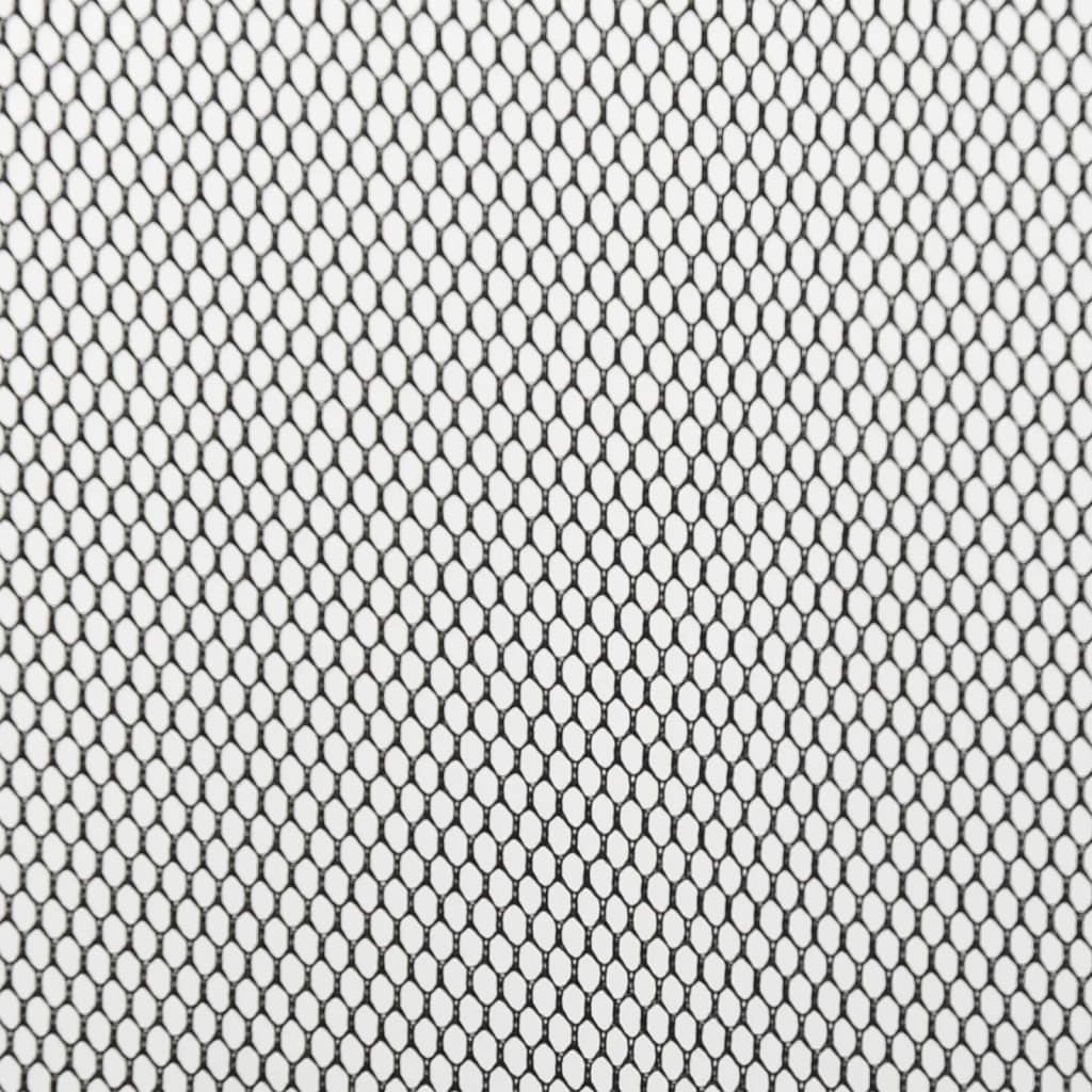 Insect Door Screen with 10-Piece Mesh Curtain Black 240x240 cm