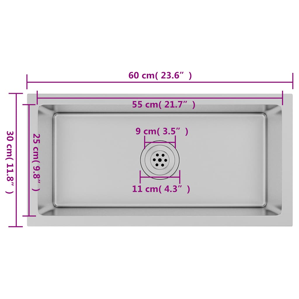 Handmade Kitchen Sink Stainless Steel