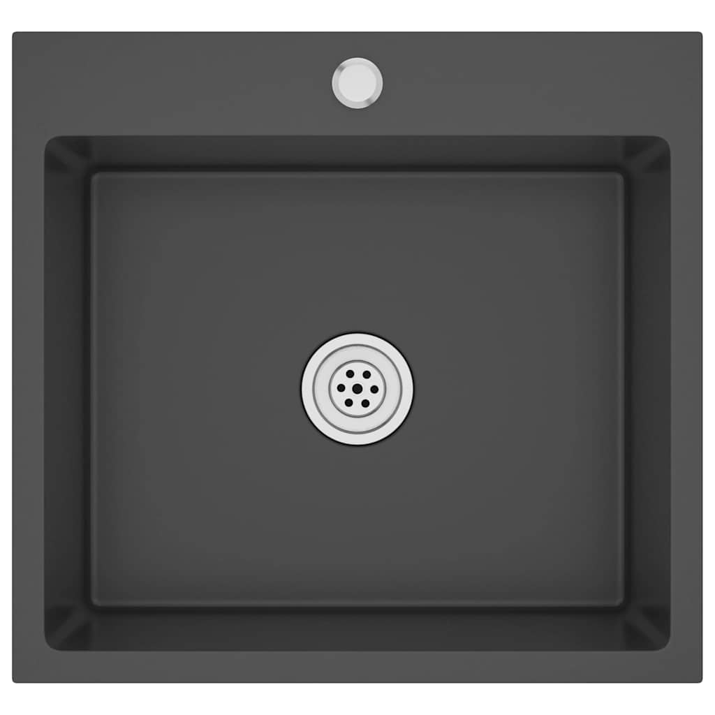 Handmade Kitchen Sink Black Stainless Steel