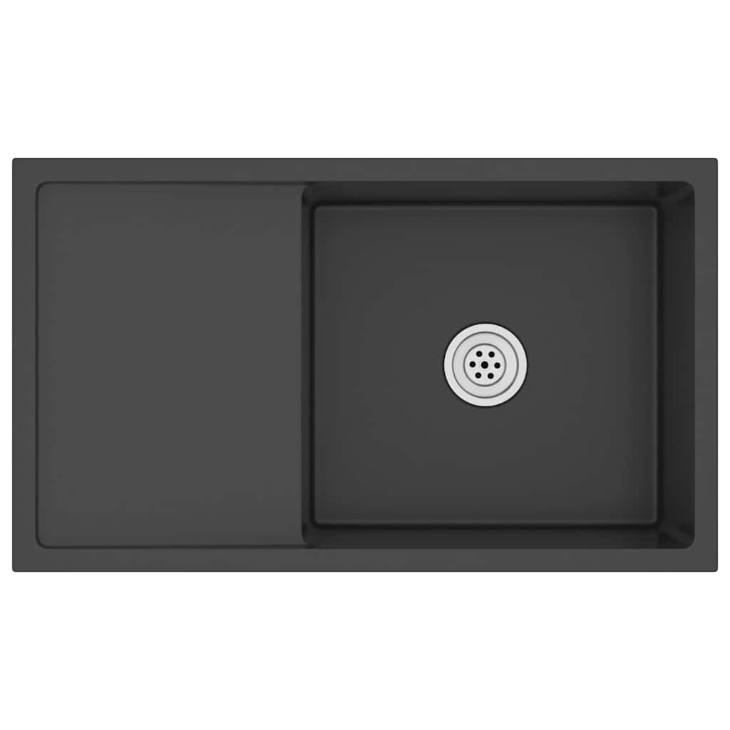 Handmade Kitchen Sink Black Stainless Steel