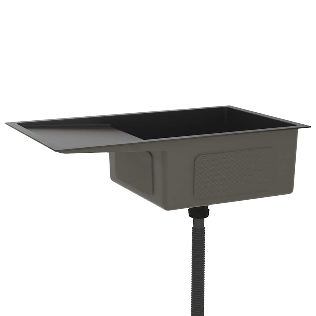 Handmade Kitchen Sink Black Stainless Steel