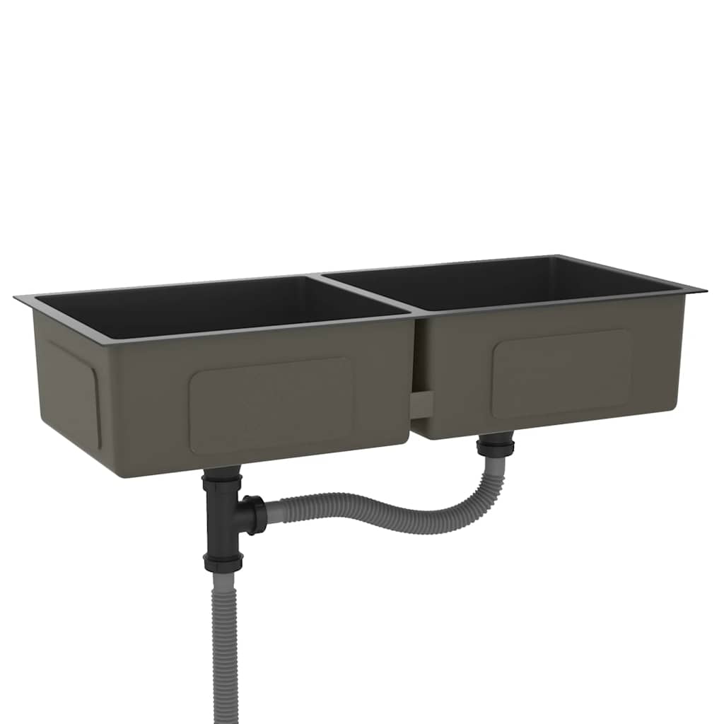Handmade Kitchen Sink Black Stainless Steel