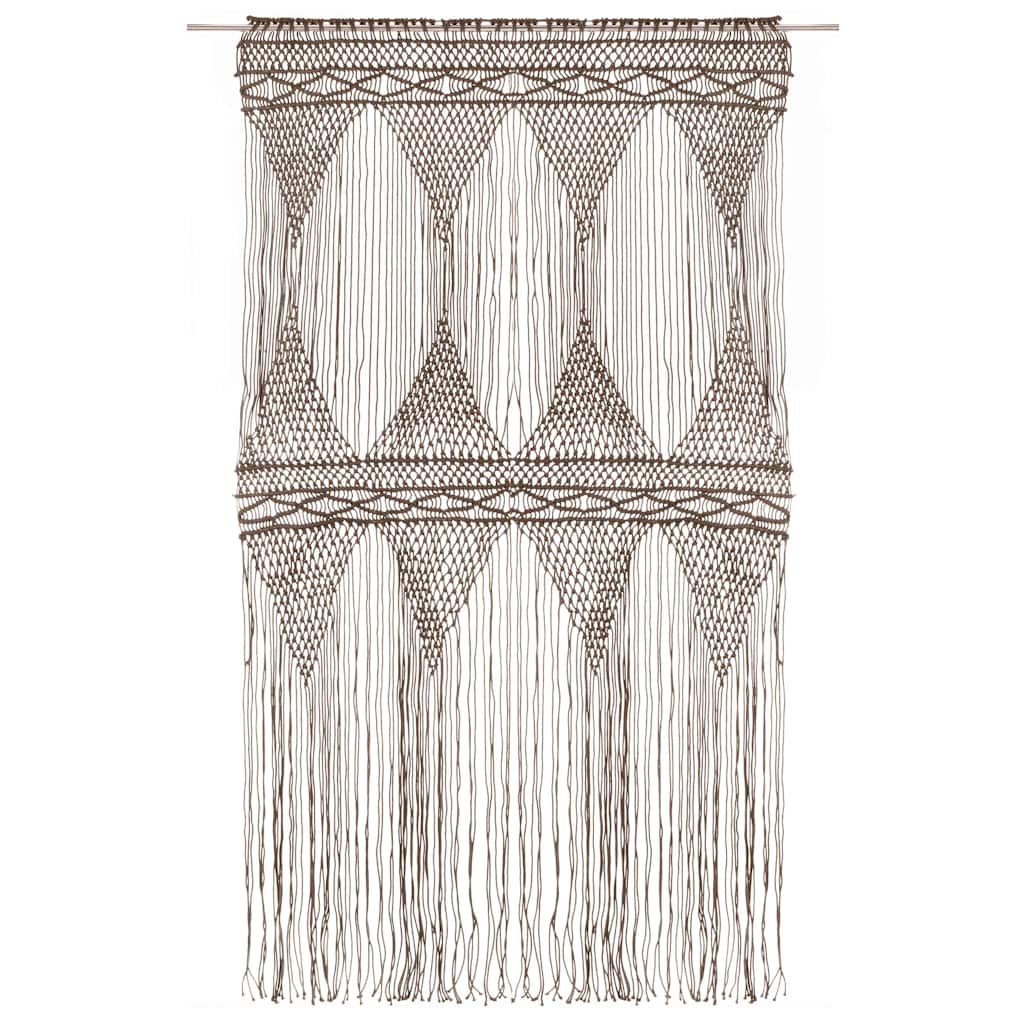 Macrame Curtain Taupe 140x240 cm Cotton