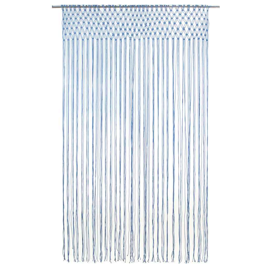 Macrame Curtain Blue 140x240 cm Cotton