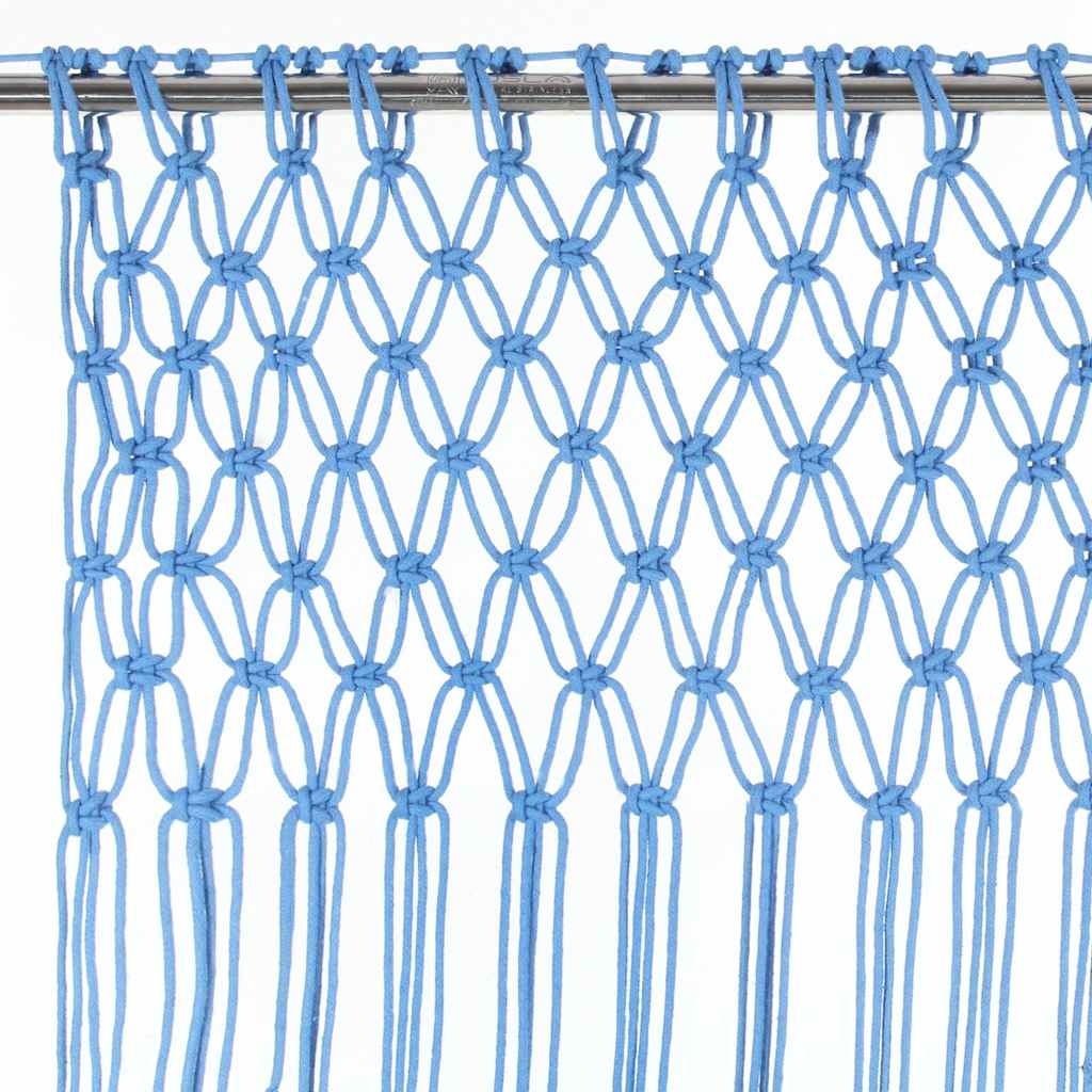 Macrame Curtain Blue 140x240 cm Cotton