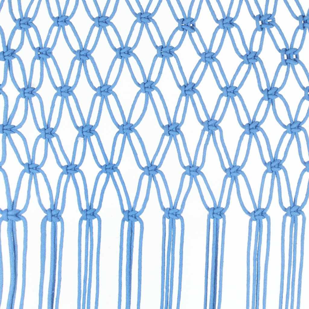 Macrame Curtain Blue 140x240 cm Cotton