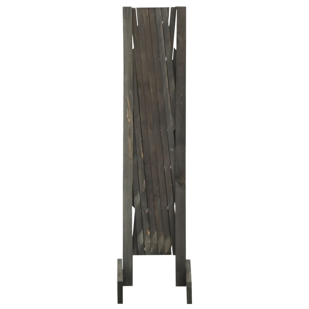 Garden Trellis Fence Grey 120x90 cm Solid Firwood