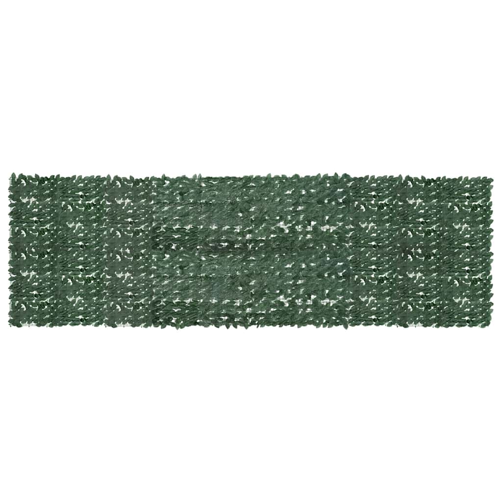 Balcony Screen with Dark Green Leaves 500x150 cm