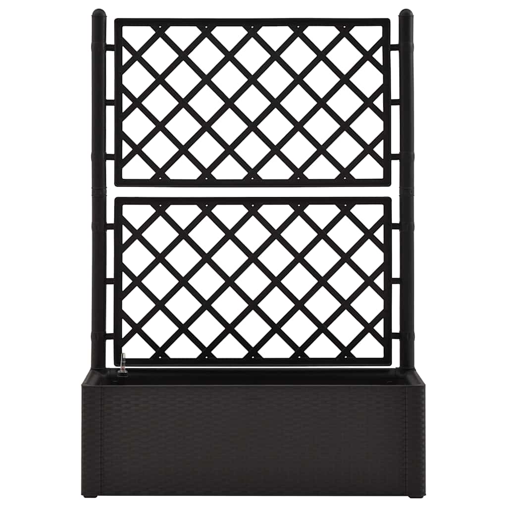 Garden Raised Bed with Trellis and Self Watering System Anthracite