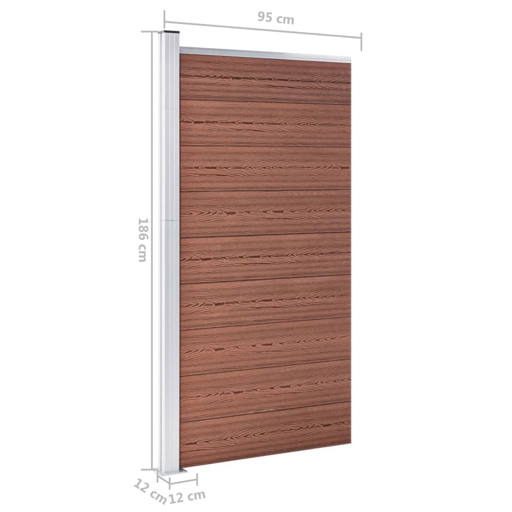 Fence Panel WPC 95x186 cm Brown