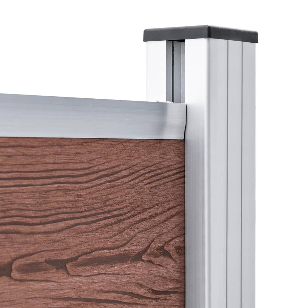Fence Panel WPC 175x146 cm Brown