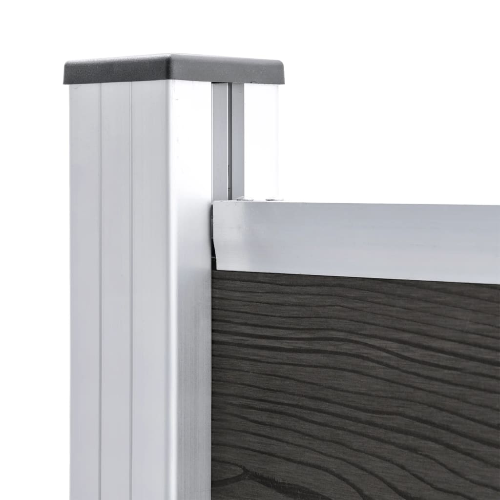 Fence Panel WPC 175x146 cm Grey