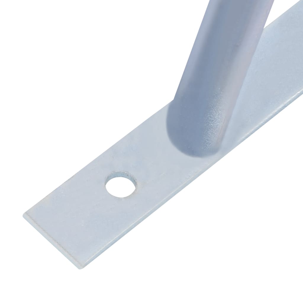 Support Brackets for Fence Post 3 pcs Galvanised Steel
