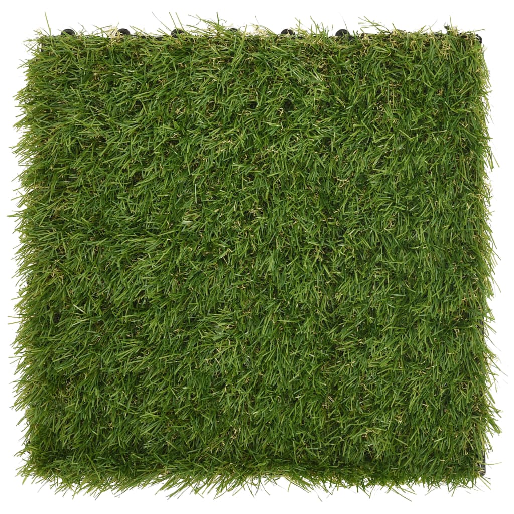 Artificial Grass Tiles 22 pcs Green 30x30 cm