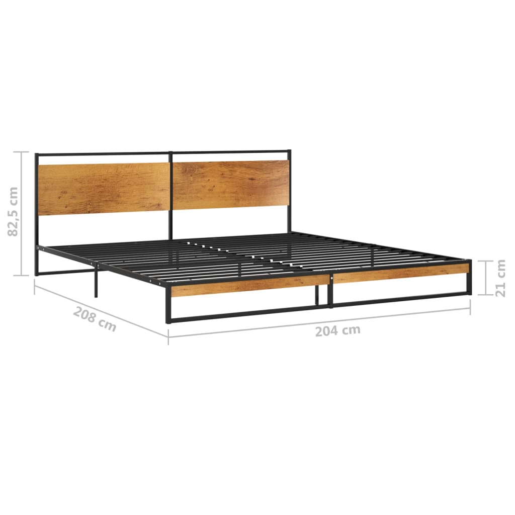 Bed Frame without Mattress Metal 200x200 cm