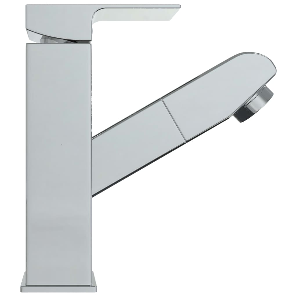 Bathroom Basin Faucet with Pull-out Function Chromed Finish 157x172 mm