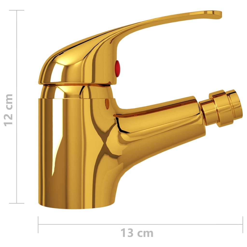 Bathroom Bidet Mixer Tap Gold 13x12 cm