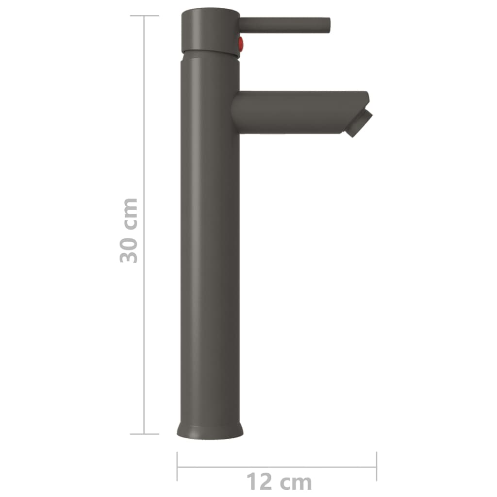 Bathroom Mixer Tap Grey 12x30 cm