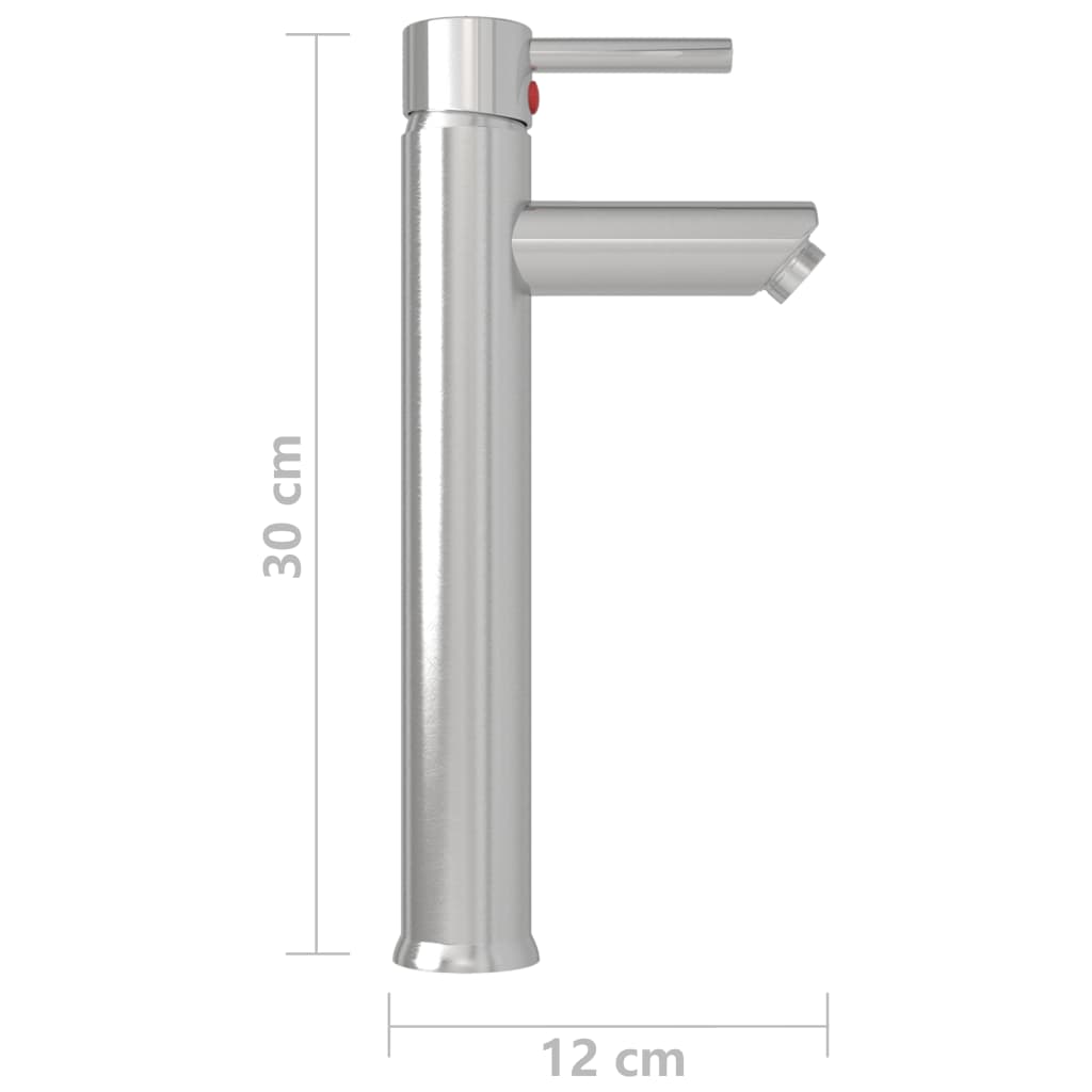 Bathroom Mixer Tap Silver 12x30 cm