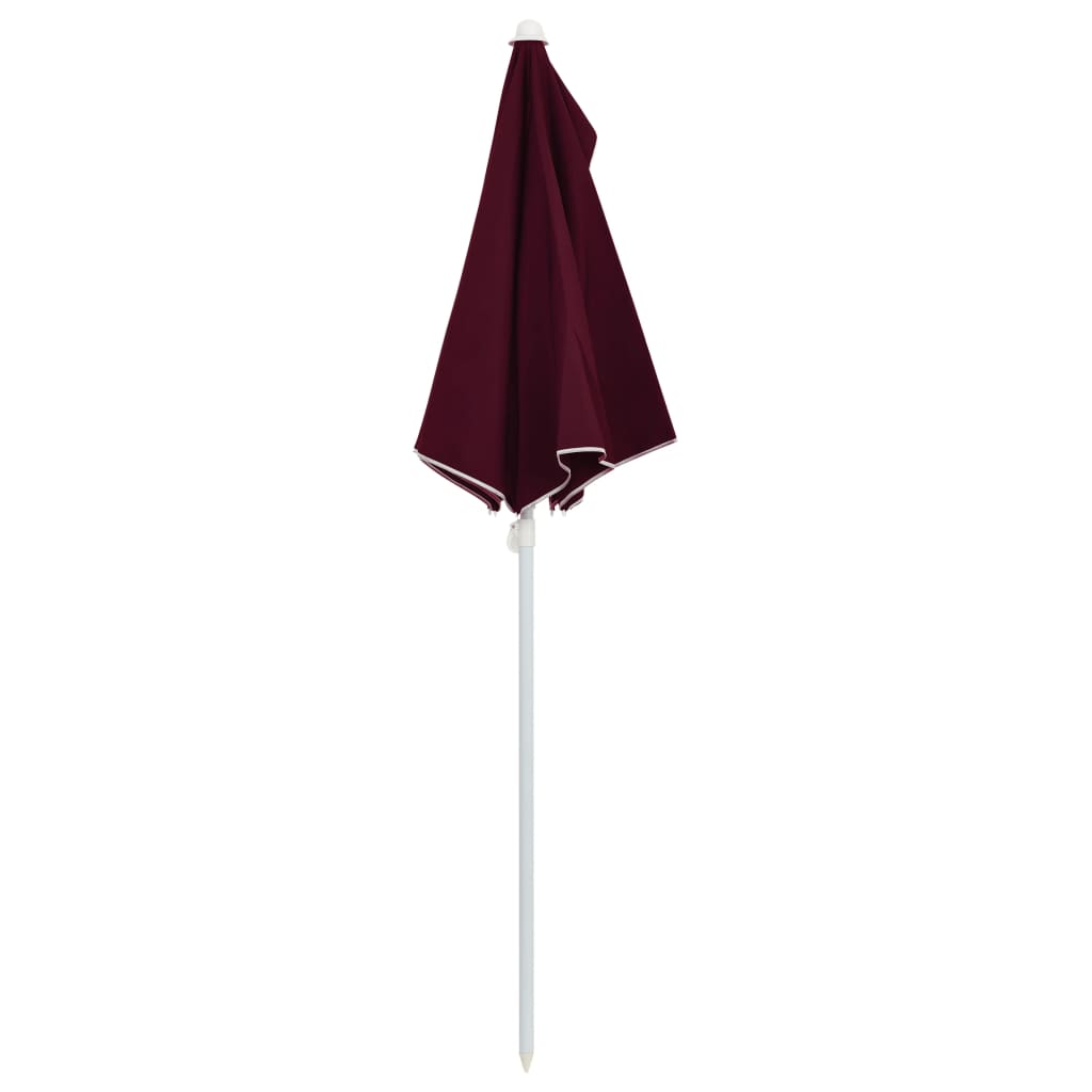 Garden Half Parasol with Pole 180x90 cm Bordeaux Red