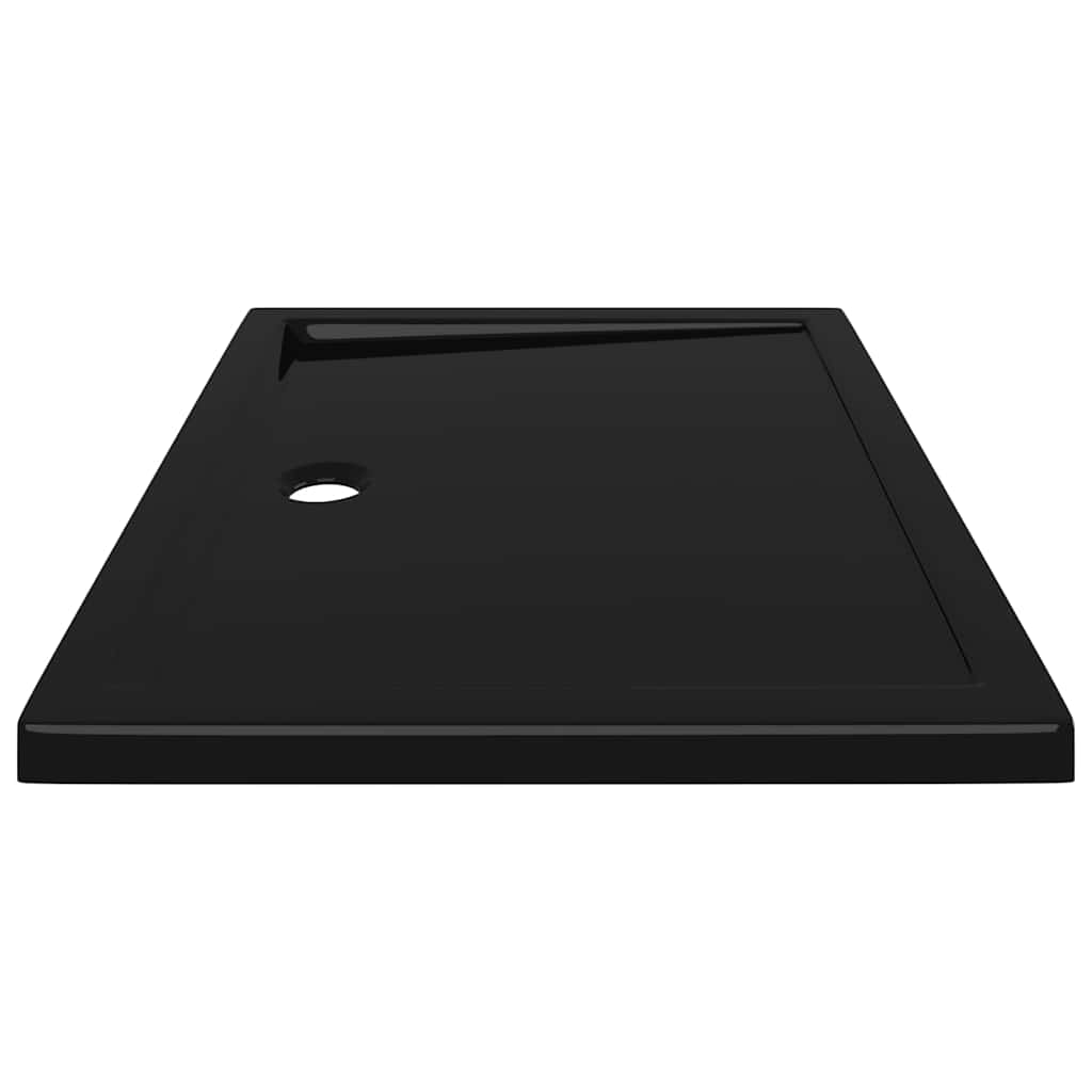 Rectangular ABS Shower Base Tray Black 70x90 cm