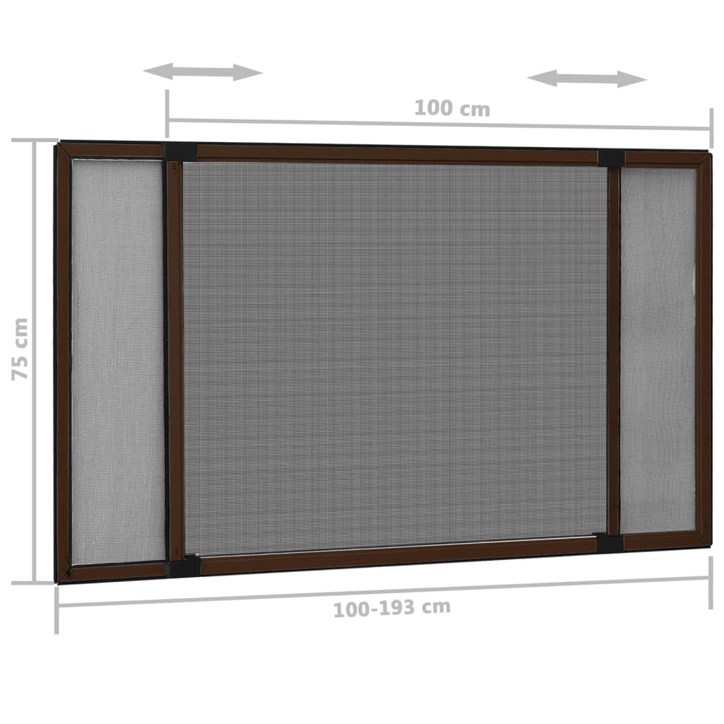 Extendable Insect Screen for Windows Brown